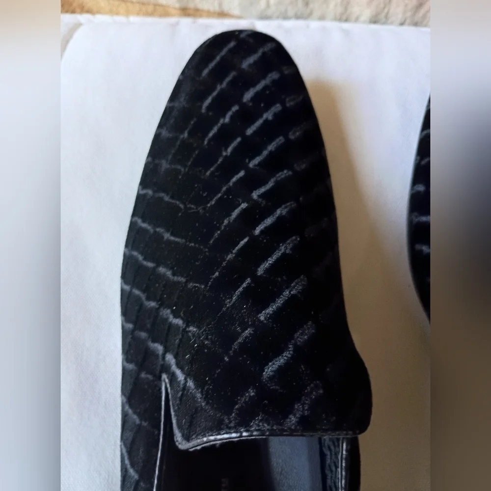 Moretti Gold Label Black Men's black Velvet Loafers_9